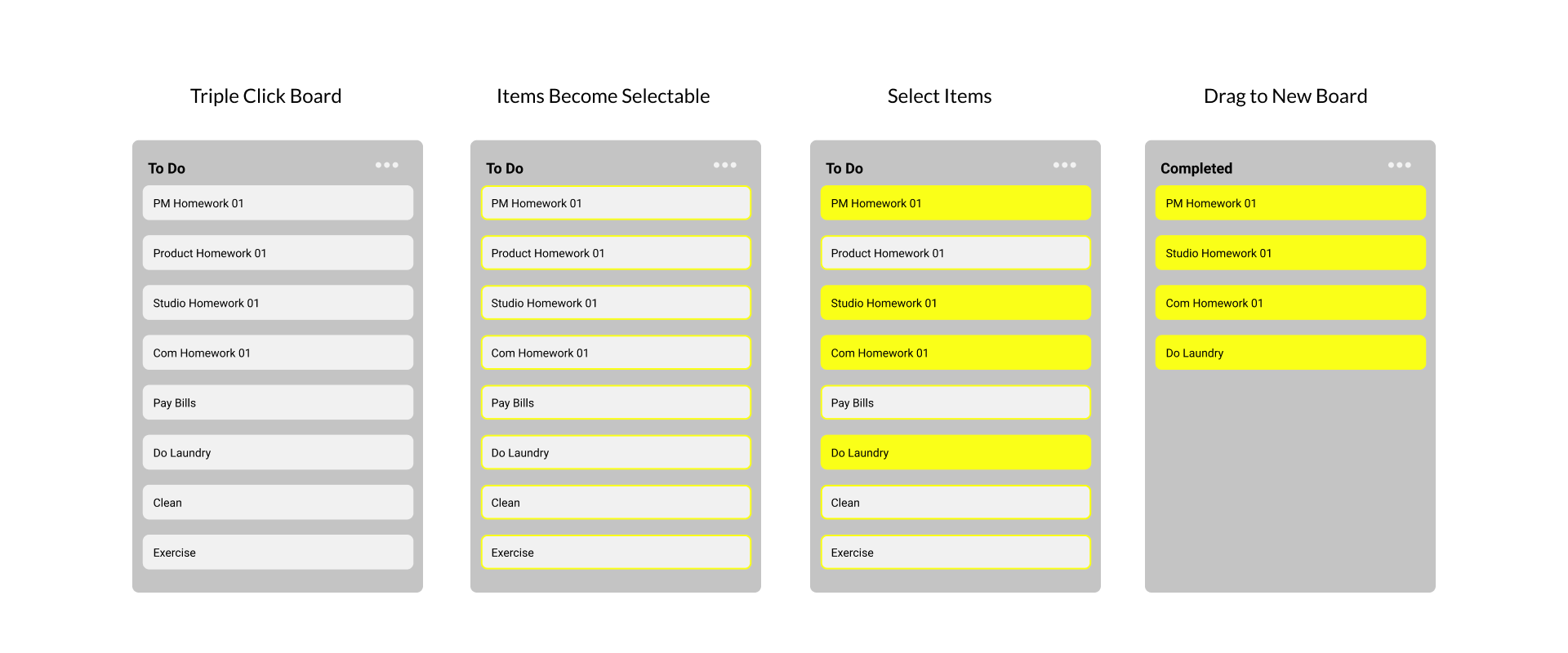 trello interaction concept