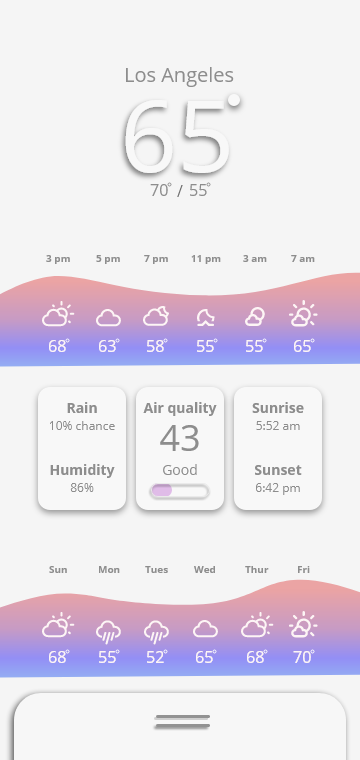 weather redesign screen