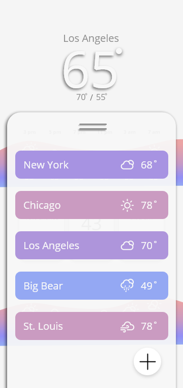 weather redesign screen